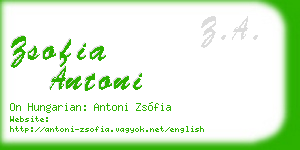 zsofia antoni business card