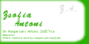 zsofia antoni business card